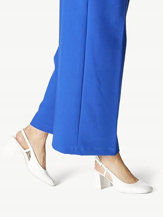 Tamaris Lodičky Lakované Na Kostce, Bílé, 38 6DA