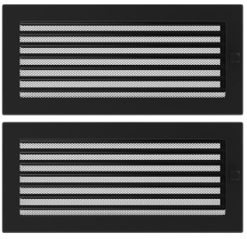 Vetracia Krbová Mriežka Čierna 17X37 Vstupná Žalúzia Sada 2 Kusov