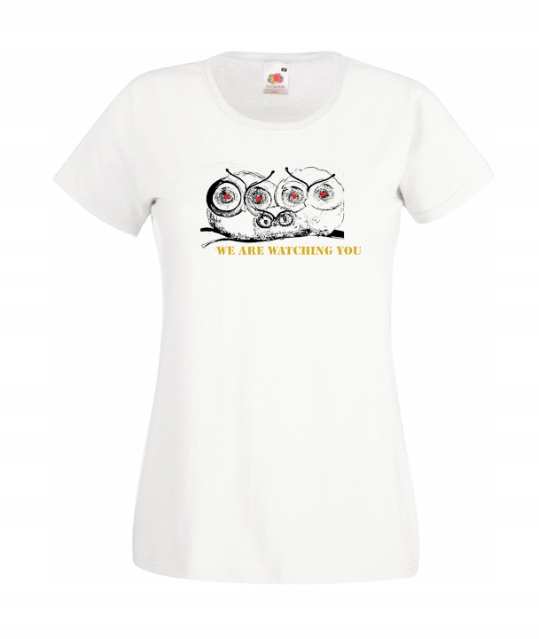 

S Koszulka Damska Sowy Owls Zwierzak Ptak Wzory