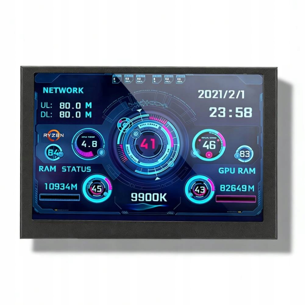 Přídavná Obrazovka 5'' Ips Usb C Monitor LCD Cpu Gpu