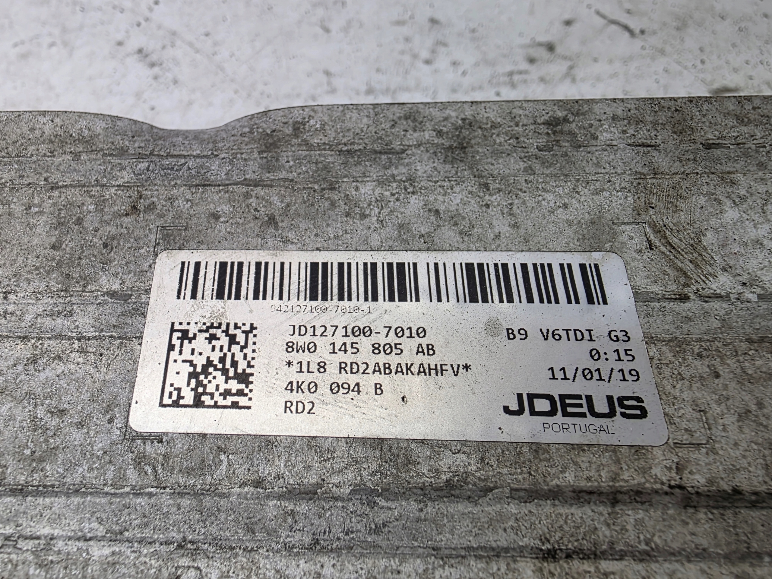 Kühler luft INTERCOOLER AUDI A6 C8 A4 B9 A5 3.0 TDI 8W015805AB