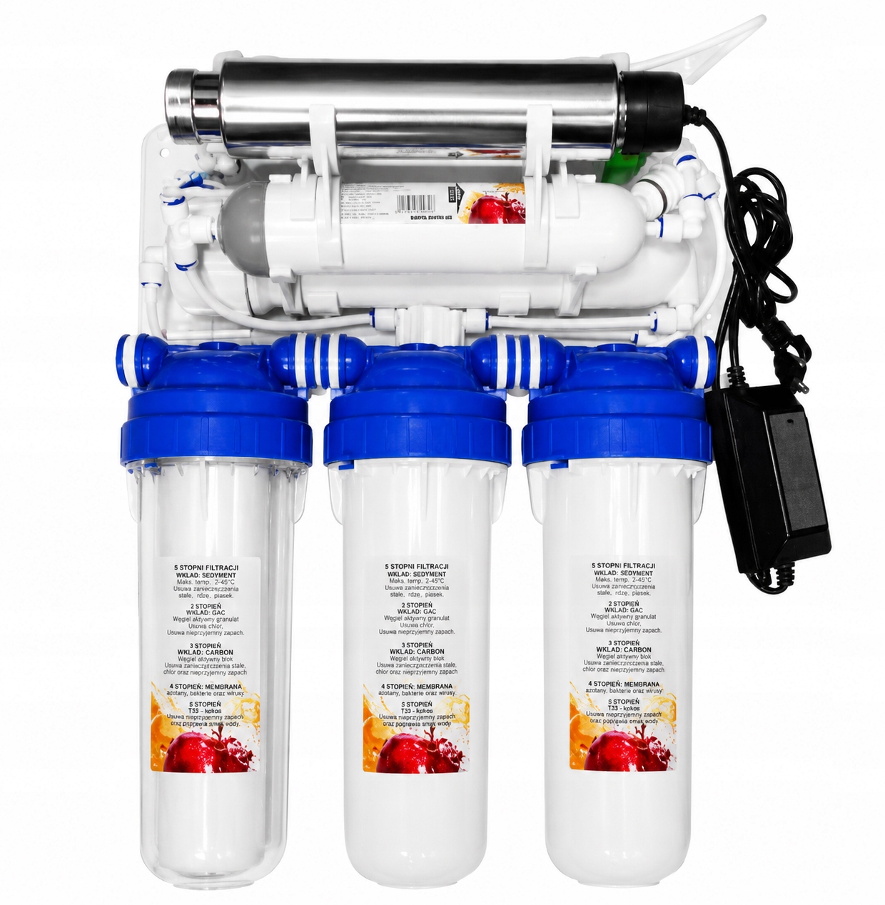 Ustm RO-8 Uv – System Odwróconej Osmozy 8-STOPNIOWY Z Lampą Uv 858