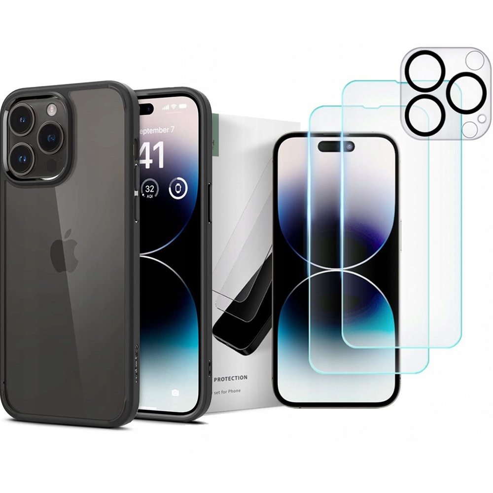 

Spigen Etui Na Iphone 14 Pro Szkło Ekran Aparat