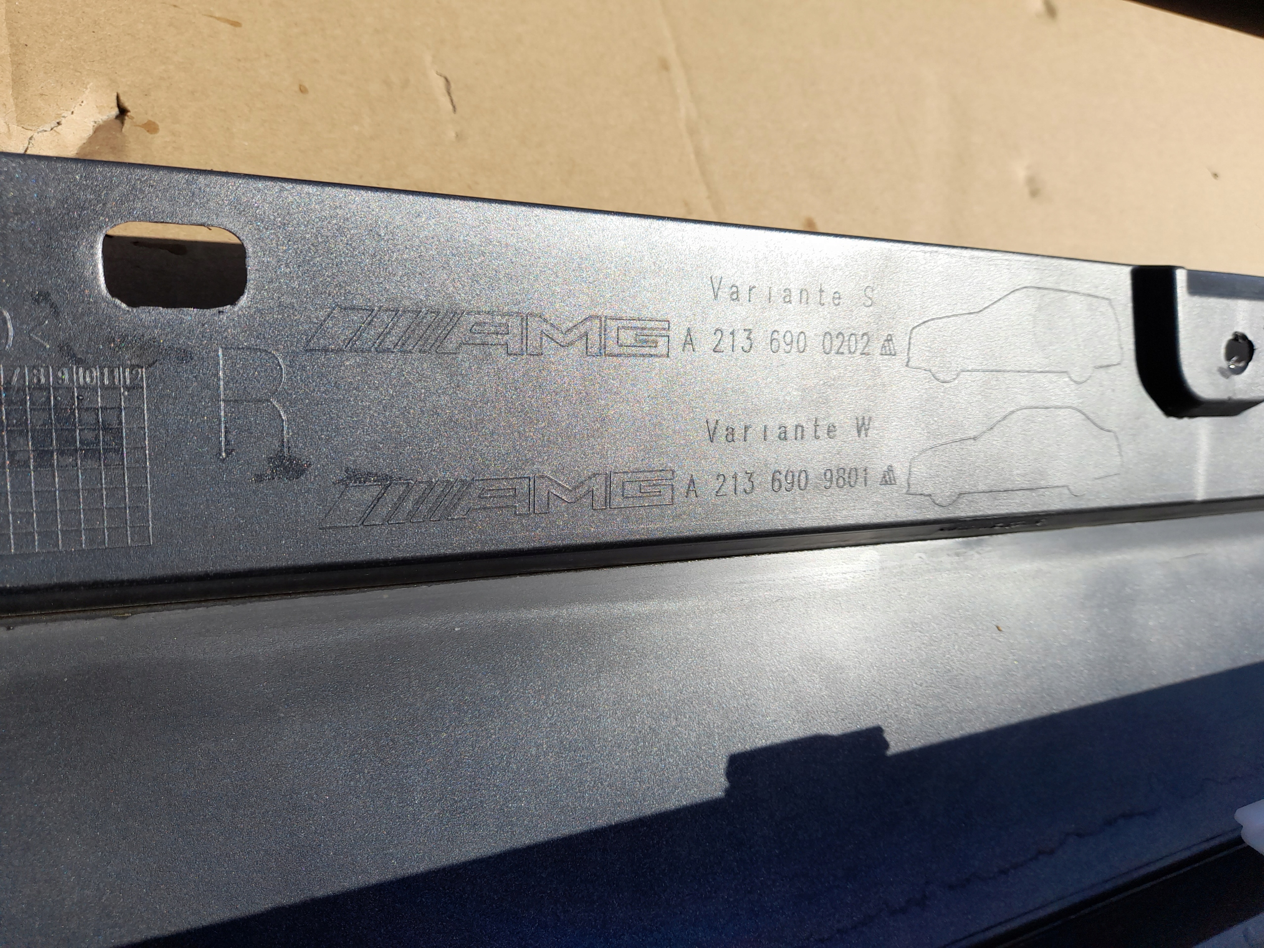 threshold moulding threshold MERCEDES W213 AMG SZARE 859