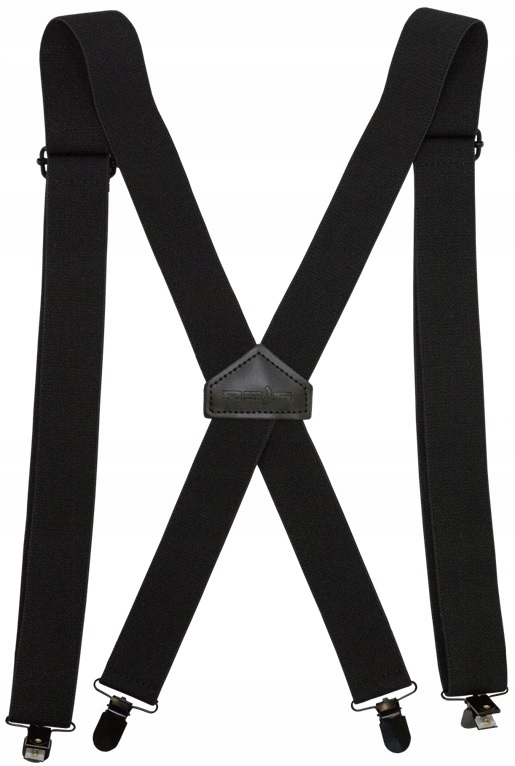 

Elastyczne Szelki do spodni czarne 4 zapięcia