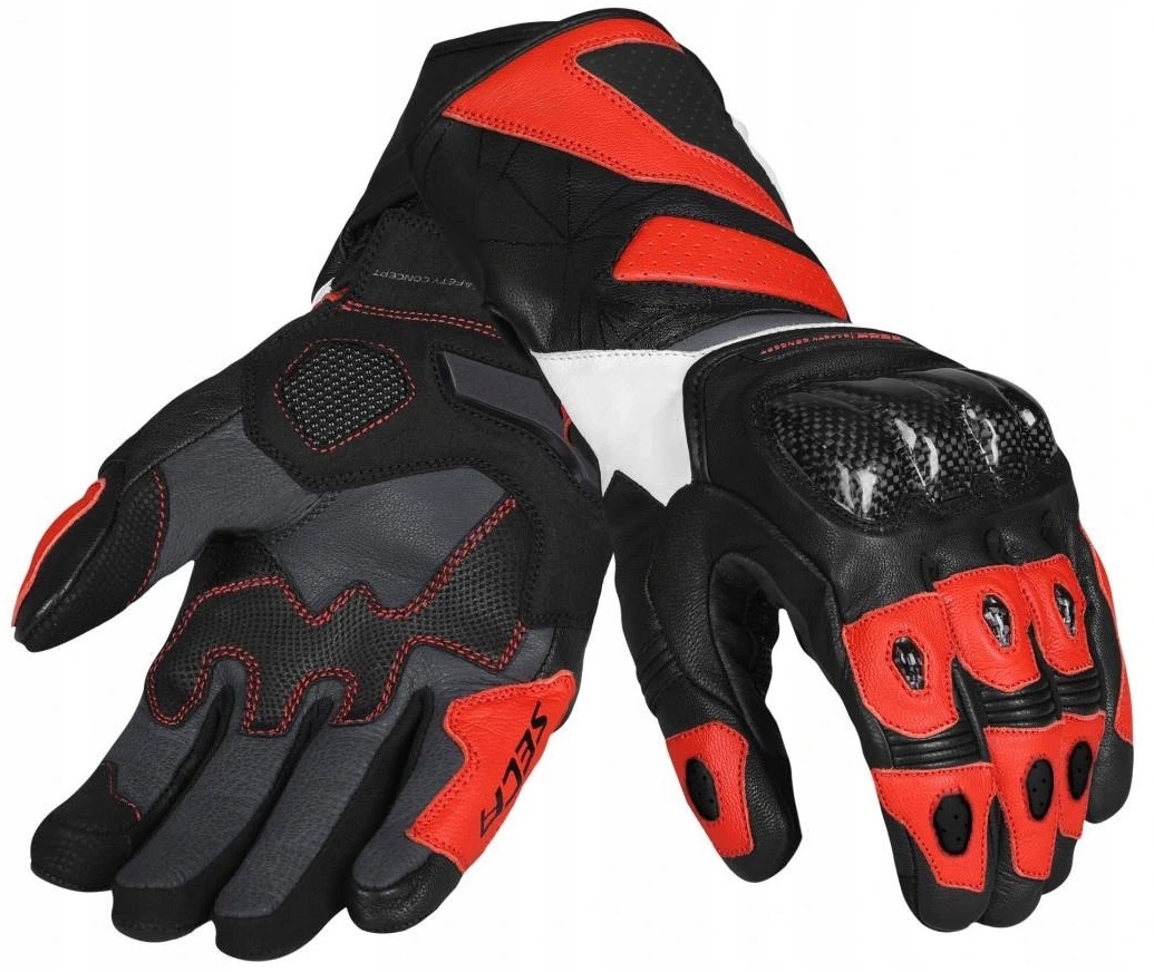 Seca Atom Red Pánske Športové Motocyklové Rukavice Červené Men