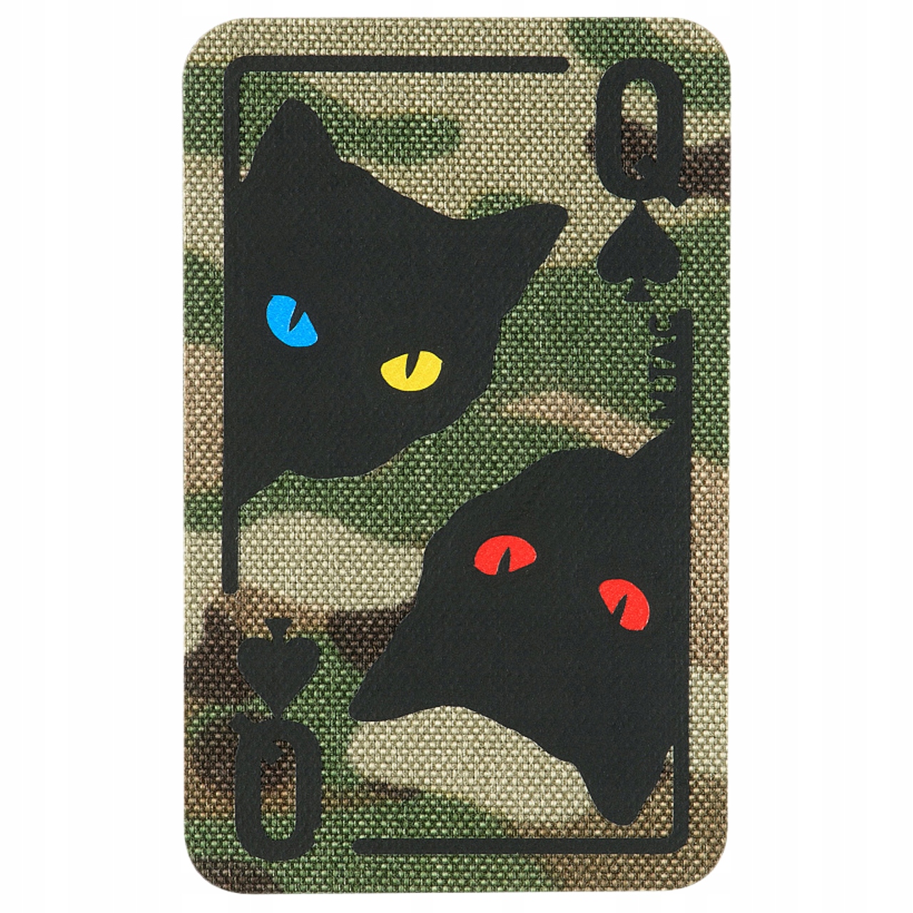 M-Tac Naszywka taktyczna Queen of Spades 8x5 cm (Ornament) Multicam/Black
