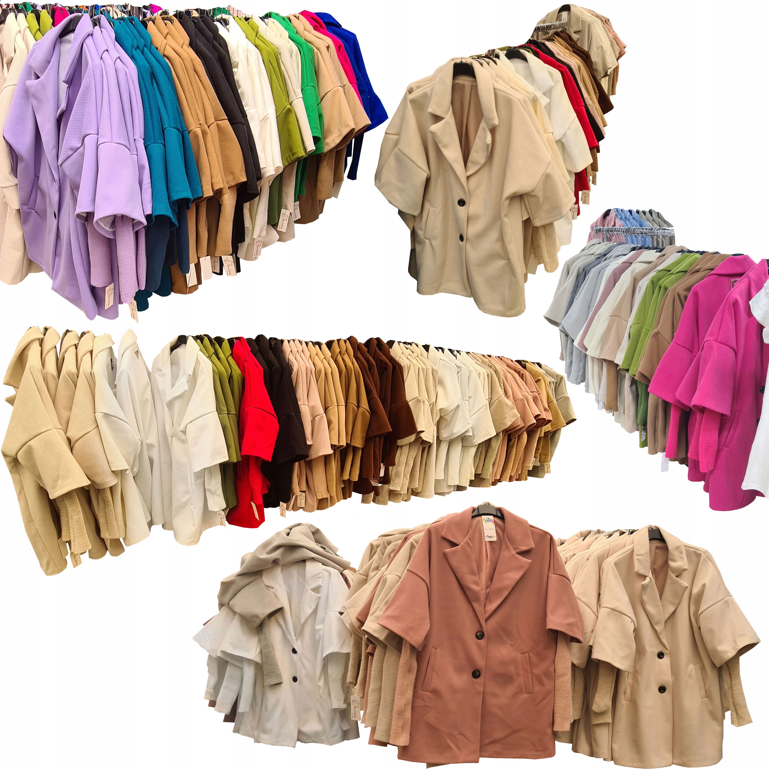 PŁASZCZ GRZYBEK PŁASZCZYK RĘKAWY ZE ŚCIĄGACZEM OVERSIZE KURTKA PREMIUM U Długość do połowy uda