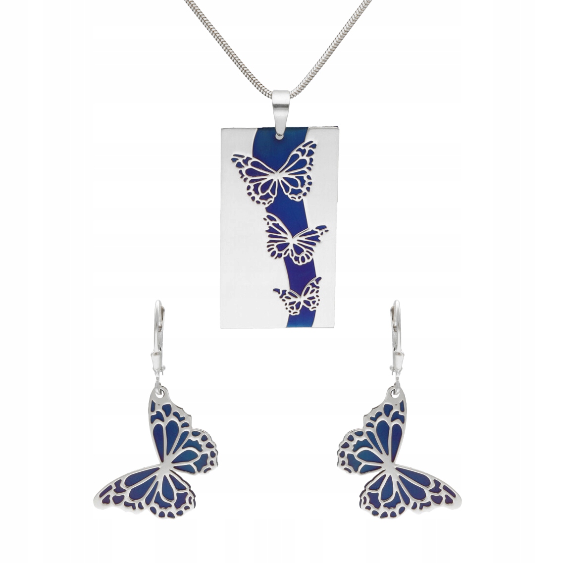 Sada motýlů titan stříbro