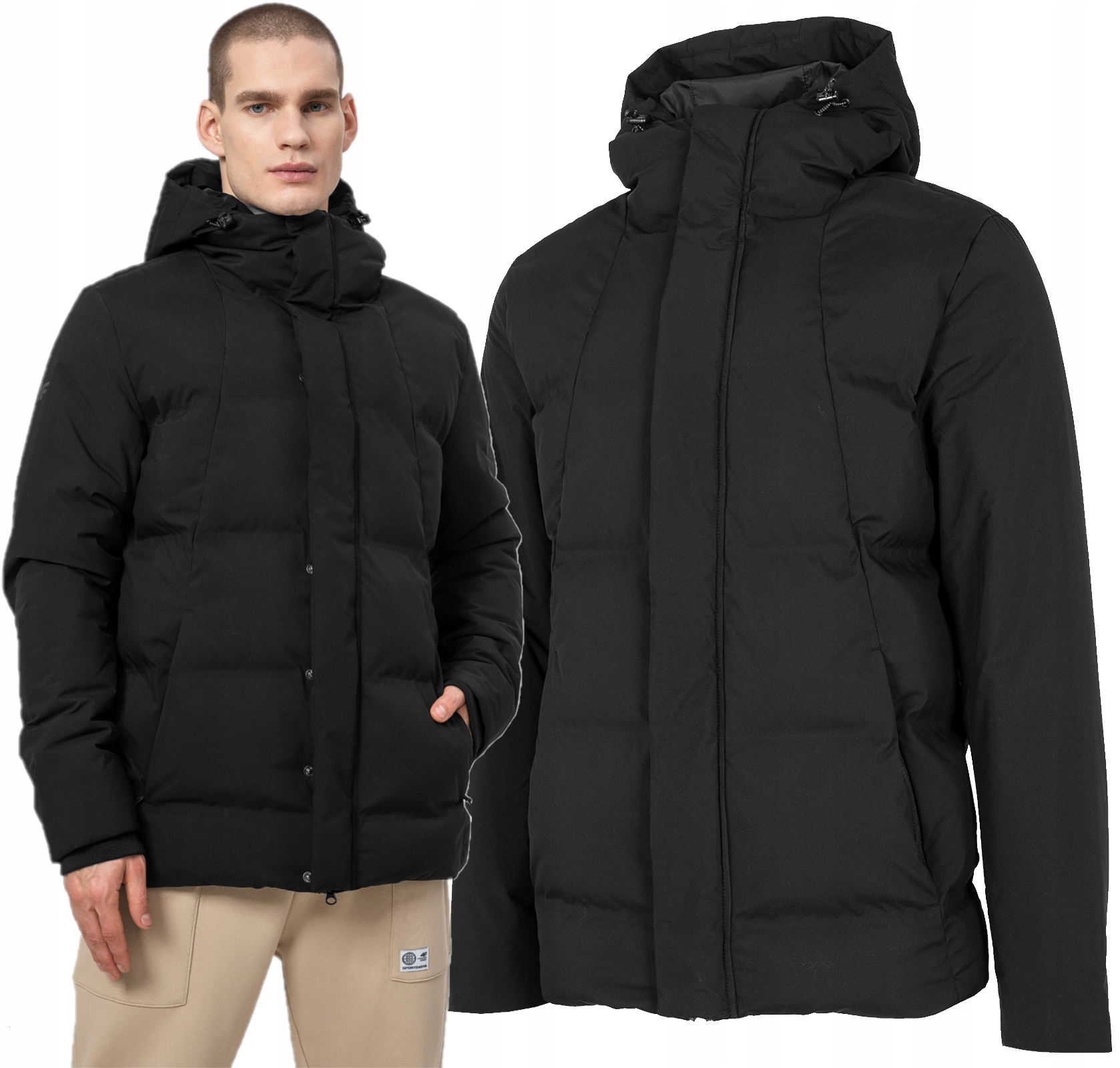 Męska Kurtka Puchowa Pikowana 4F Zimowa KUMP007 XL