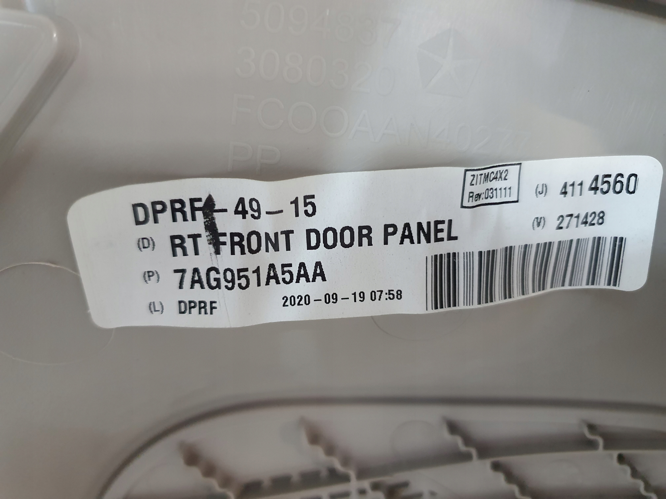 CHRYSLER PACIFICA II 2016- side door left right front