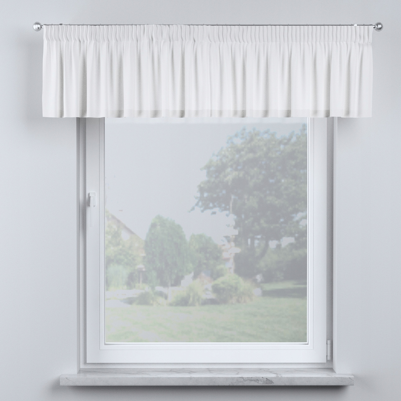 YellowTipi Lambrekin na taśmie marszczącej 390 x 40 cm biały Kolor biały