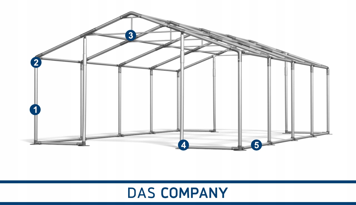 Namiot MAGNUS 8x8-4 magazynowy RÓŻNE KOLORY Producent HalPlan