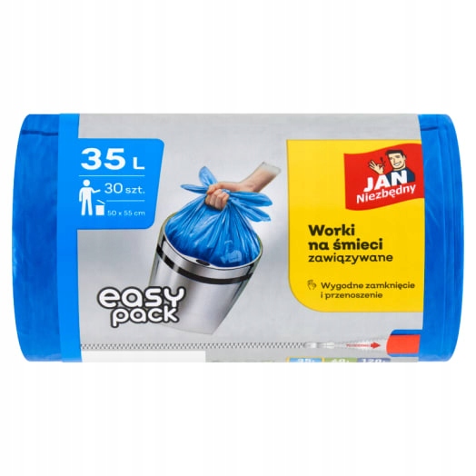 7 x Jan Niezbędny Easy-Pack Pytle na odpadky 35 l 30 ks