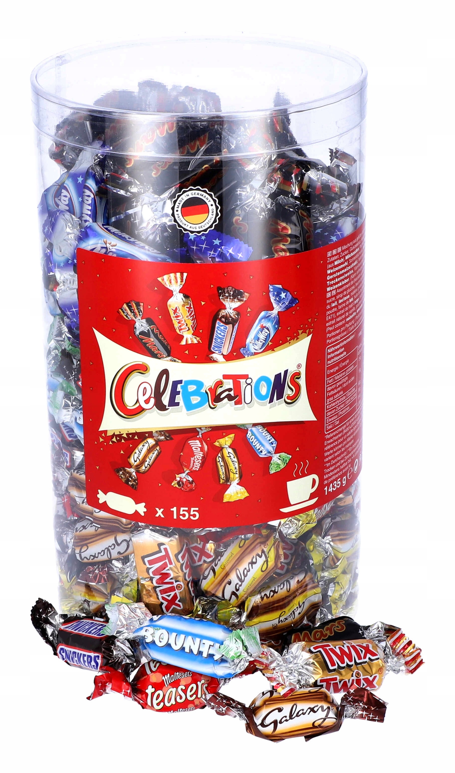 Celebrations Mix Snickers Twix Mars Milky Way Bounty 1435g 150 szt De