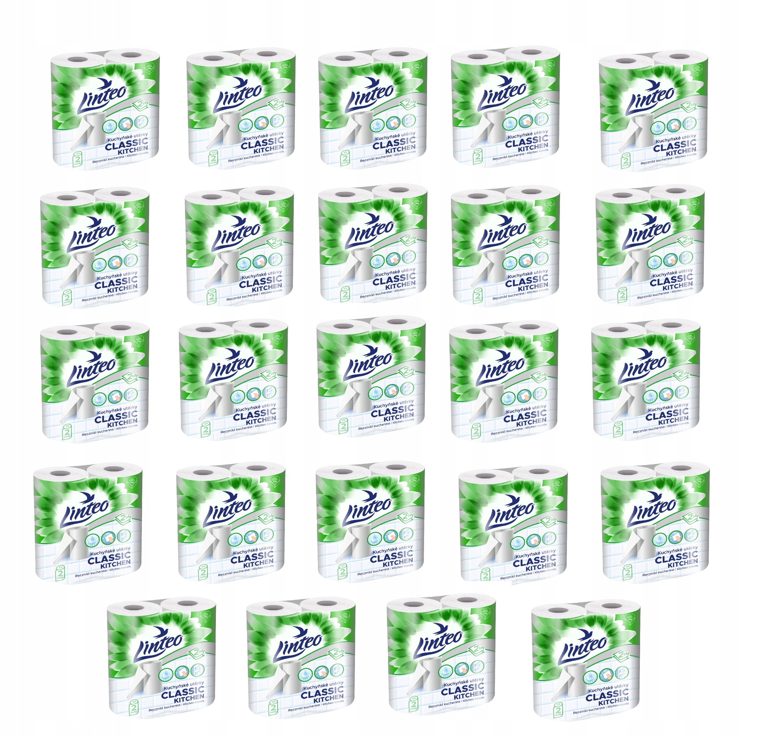 Ręcznik papierowy celuloza Linteo biały 24x2 szt