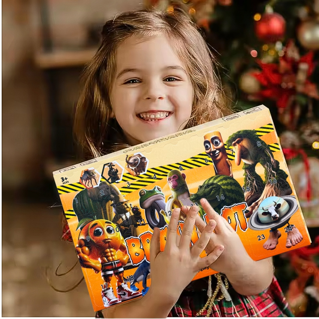 BRAIN ROT Advento kalendorius Žaislai Figūrėlės Raktų pakabukai 24 vnt. DOVANŲ rinkinys