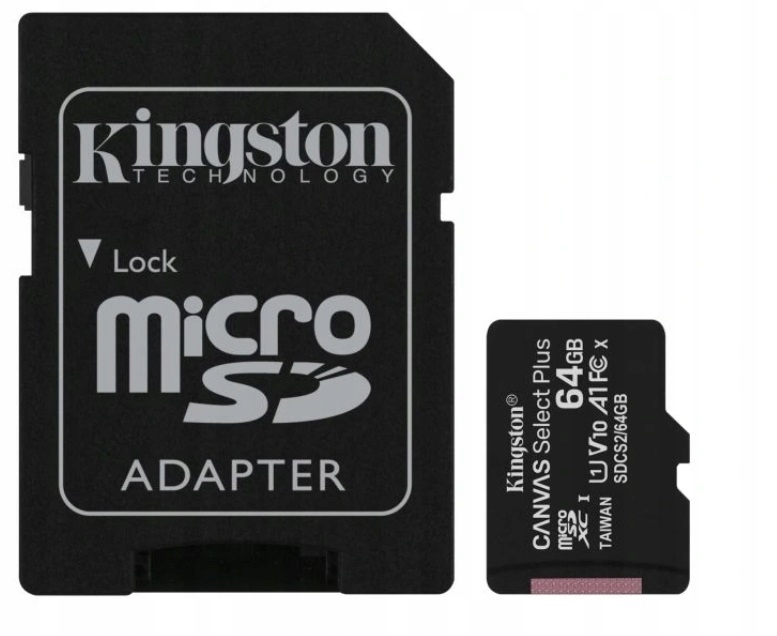 KINGSTON Karta pamięci 64GB SD MICRO HC + adapter Typ karty SD