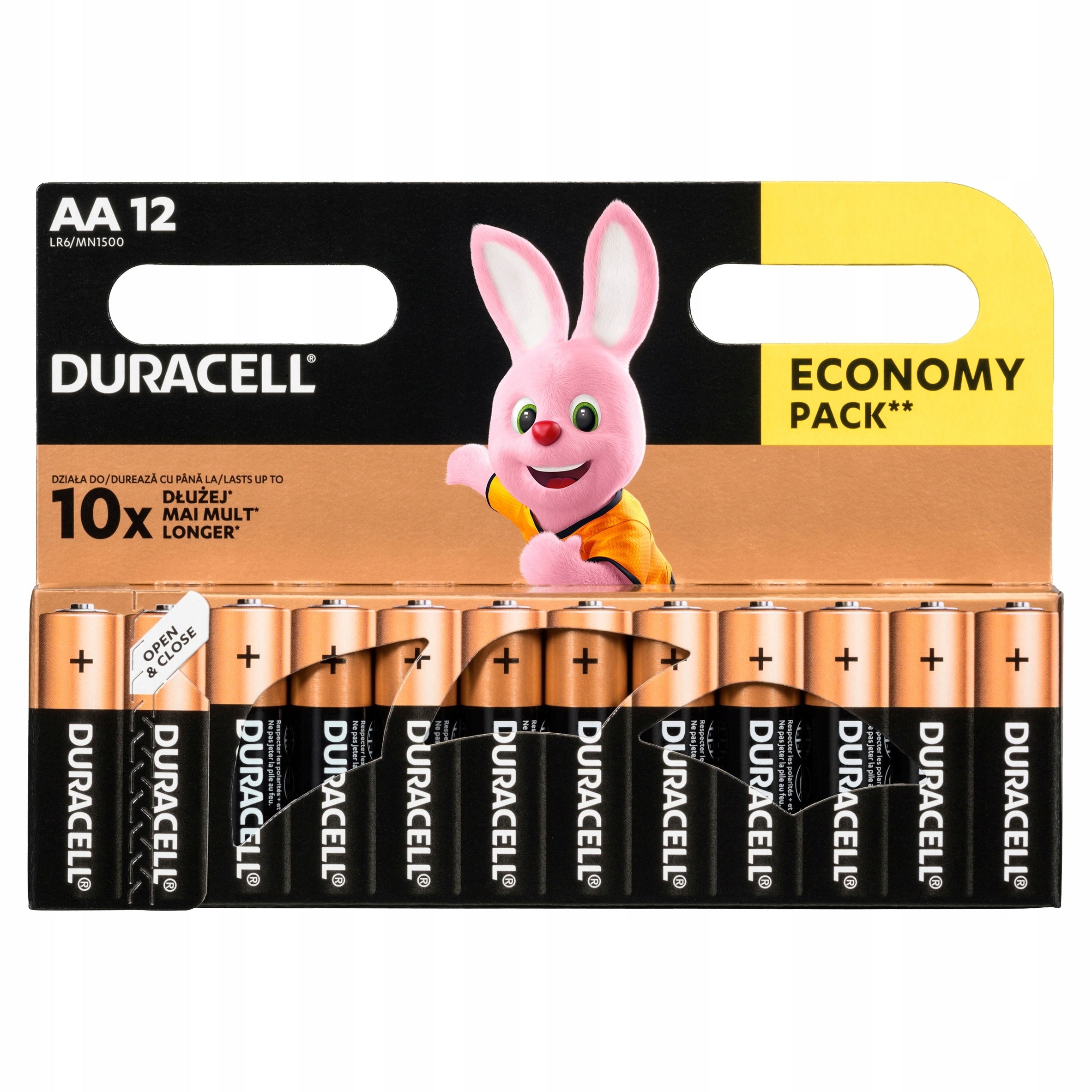 12 x Baterie alkaliczne Duracell Aa R6 LR06 grube paluszki bateria