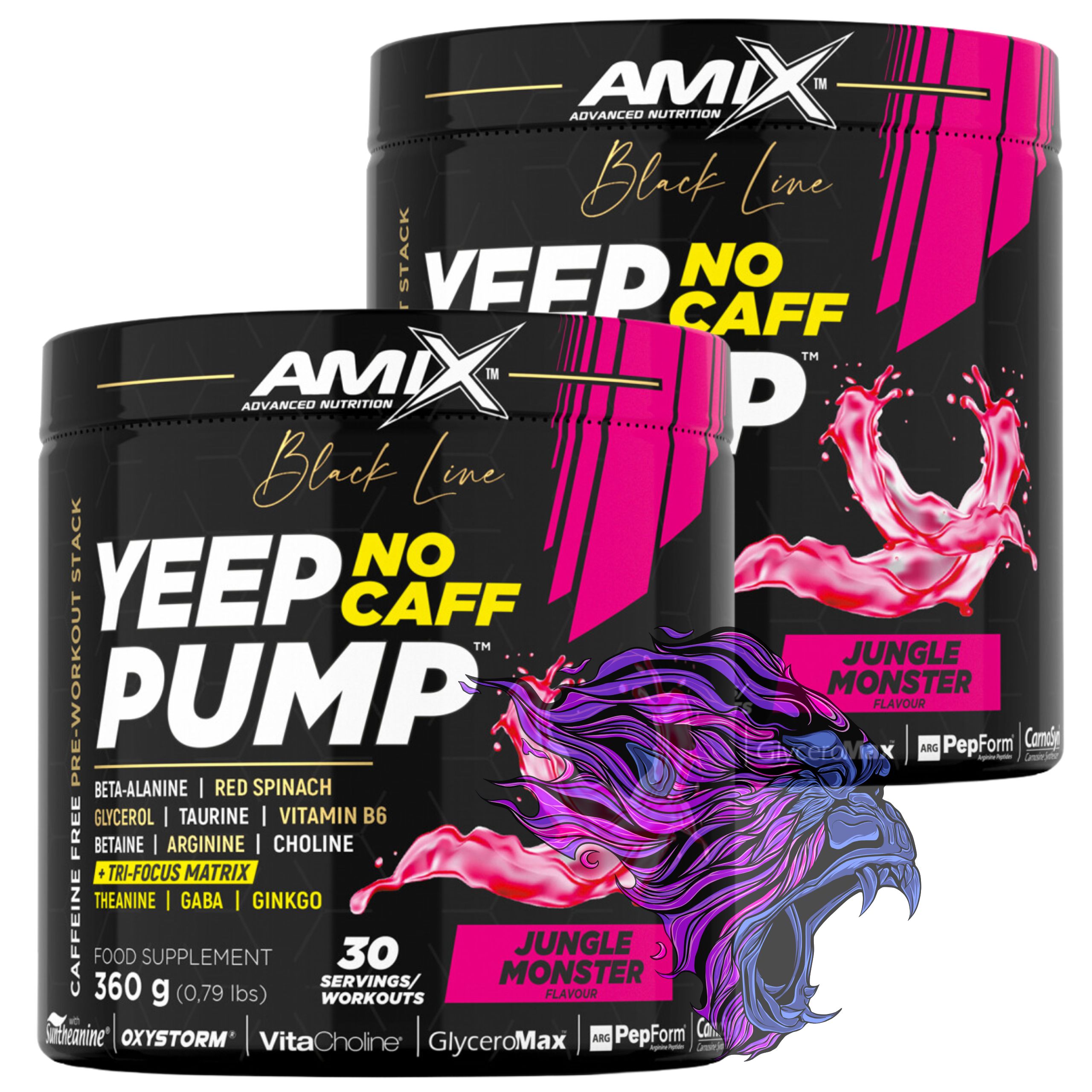 Předtréninková Bez Kofeinu Pre workout Pumpa Skupenie Odolnost x2