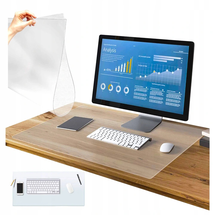 MATA PODKŁADKA OCHRONNA POD KRZESŁO 1MM 200x100CM Grubość 1 mm