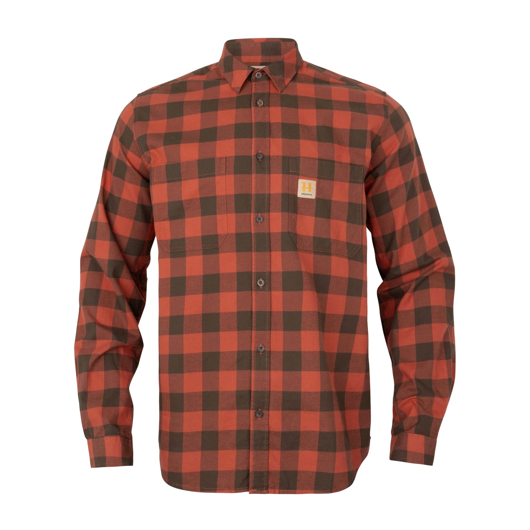 Koszula Harkila Scandinavian L/s Autumn orange check 4XL