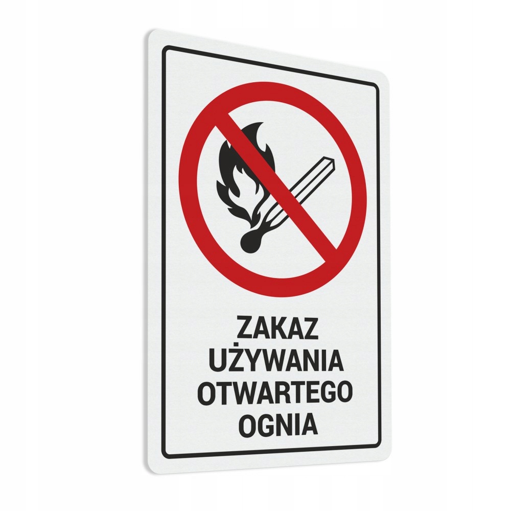 

Naklejka Zakaz Używania Otwartego Ognia 10x15