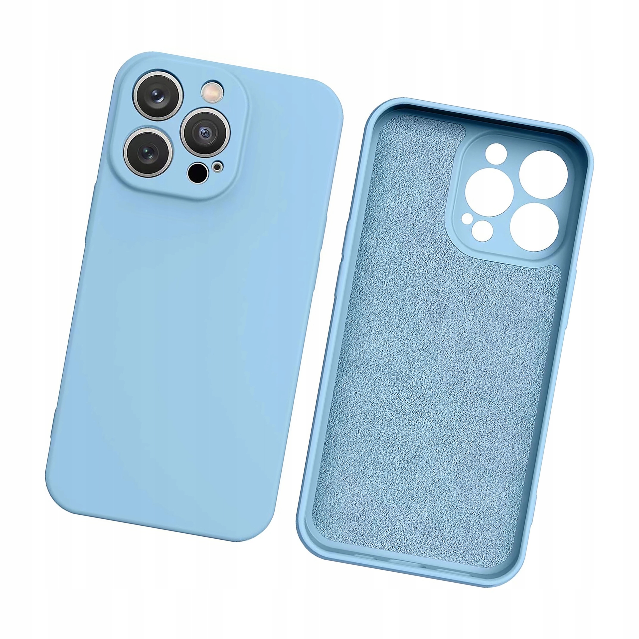 Silicone case etui iPhone 14 Plus silikonowy pokrowiec jasnoniebieskie