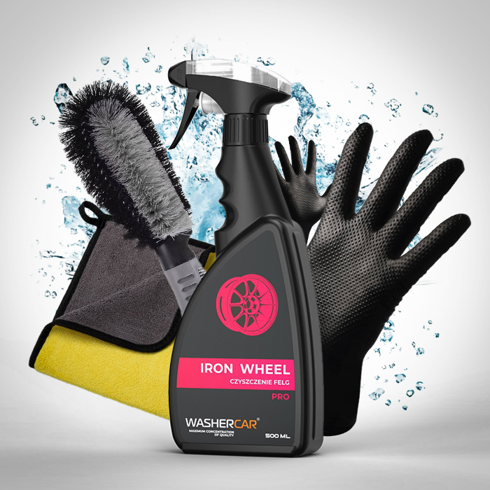 Płyn do czyszczenia felg aluminiowych 500 ml – IronWheel–WasherCar (Zestaw)