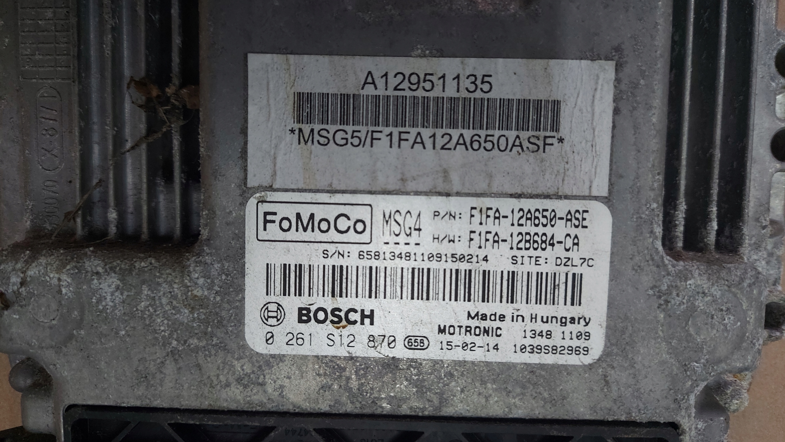 computer control unit 0261S12870 F1FA-12A650-ASE *K4