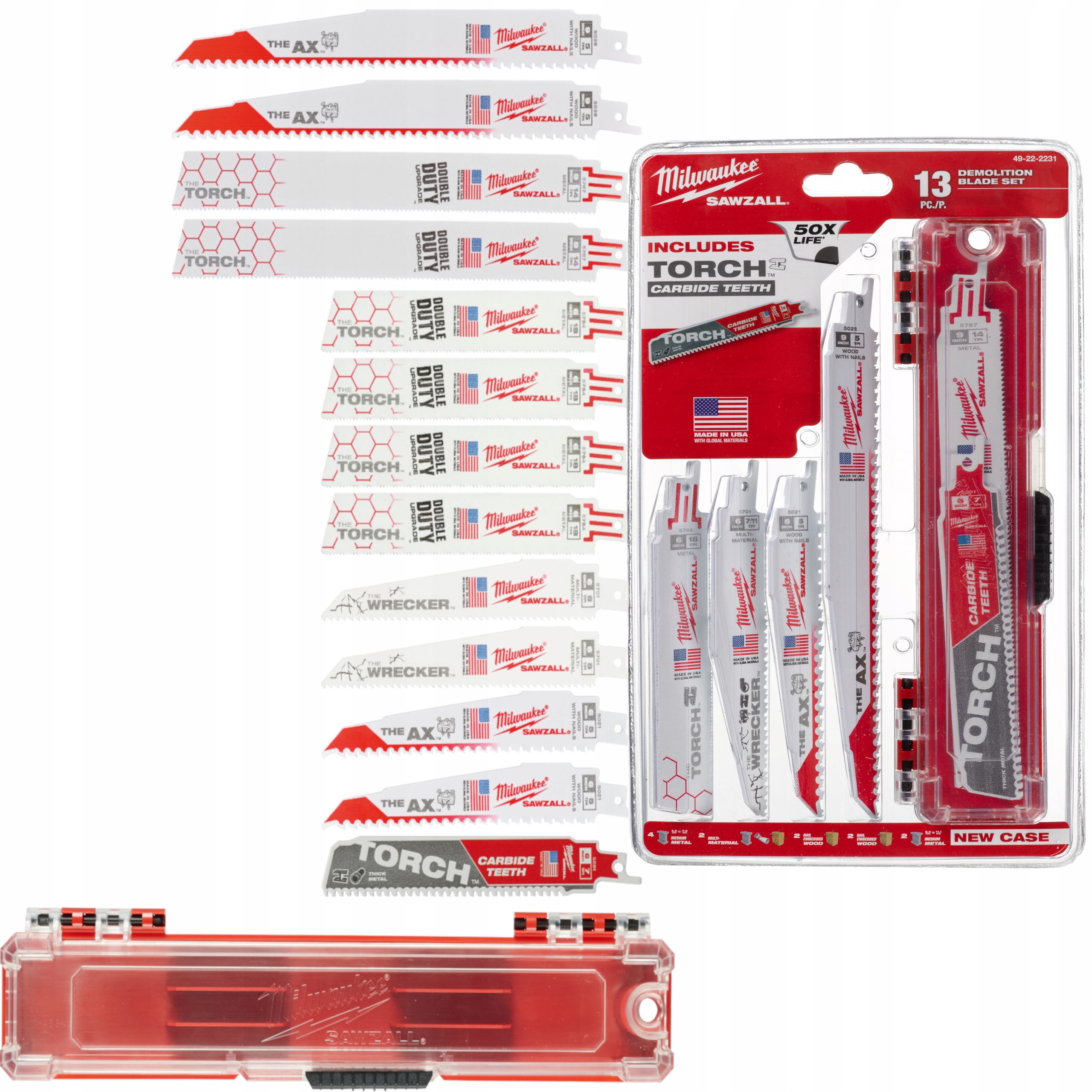 

Zestaw Brzeszczotów Milwaukee Sawzall 13 szt.