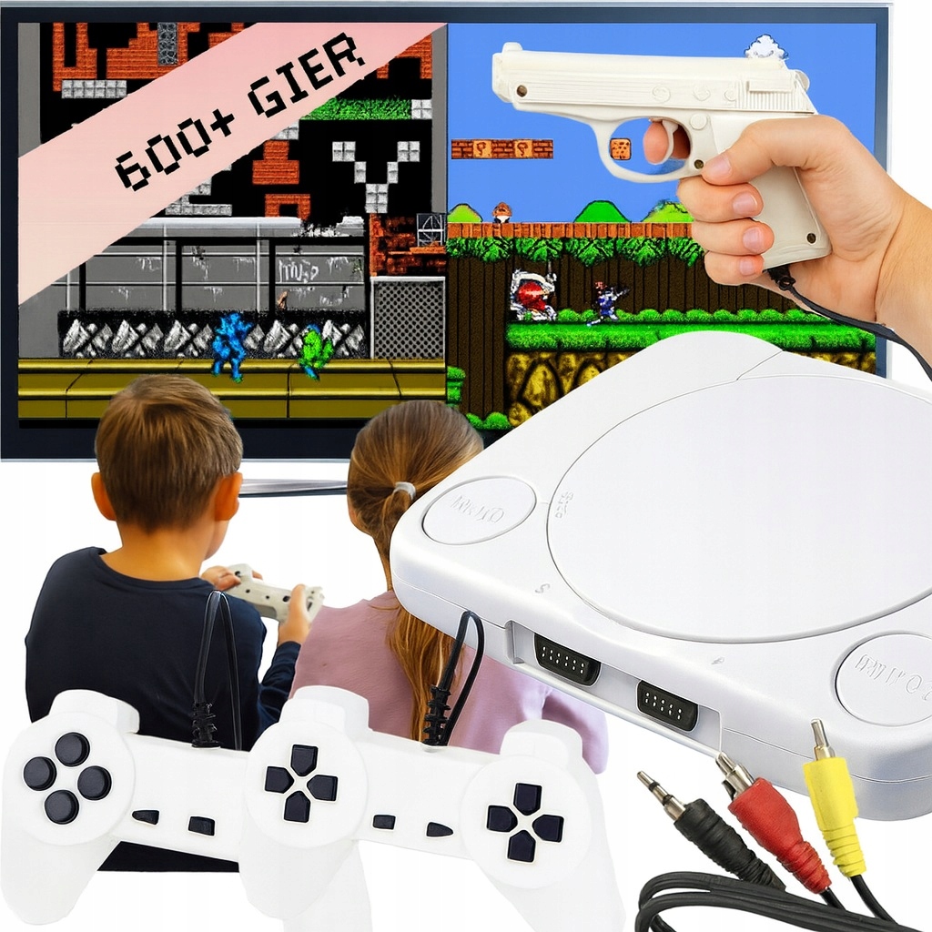 Kosola Gra Telewizyjna TV RETRO Pegaus 620 Gier Dwa Pady + PISTOLET