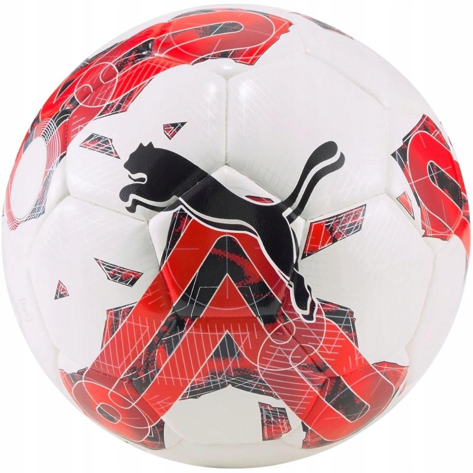 Fotbalový míč Puma Orbita 5 Hybrid bílo-červený, velikost 5