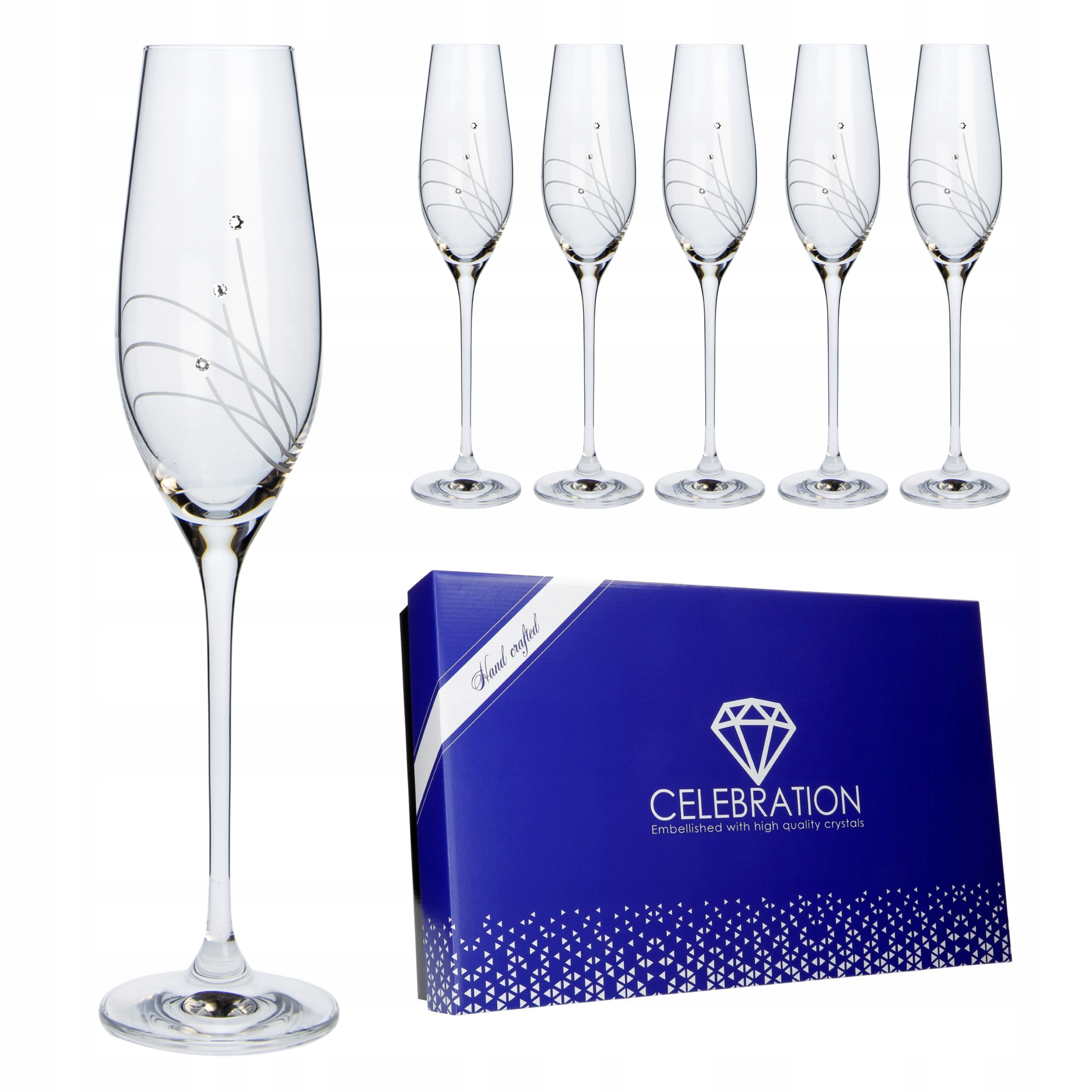 Celebration kieliszki do szampana 210ml Swarovski Crystals 30538 (6szt)