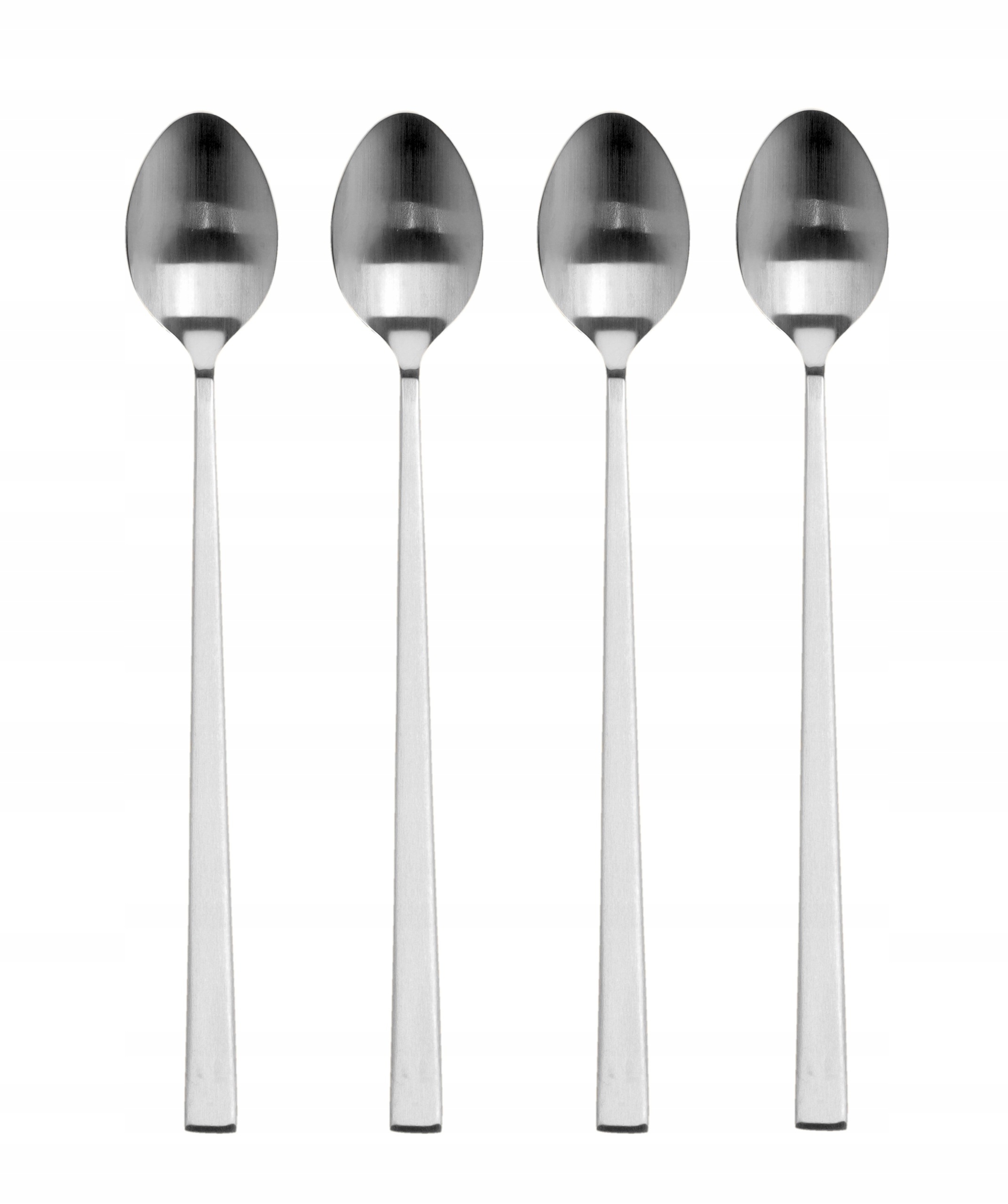 Bitz Home Lžičky na kávu Latte 20 cm 4 Ks stříbrné matné