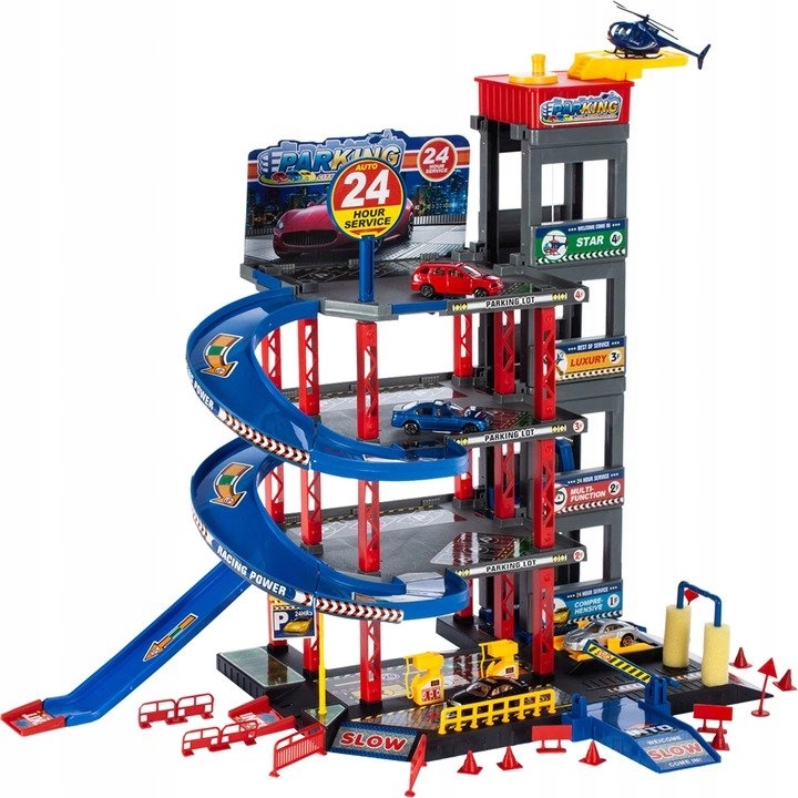 WIELOPOZIOMOWY PARKING SAMOCHODOWY Z WINDĄ + AUTA Model 92128