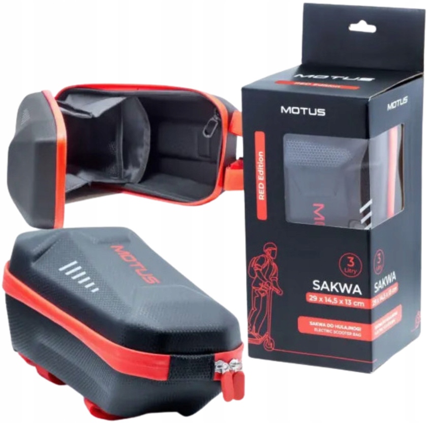 Torba na hulajnogę Motus 3L Sakwa rowerowa Wodoodporna Torba Odblaskowa