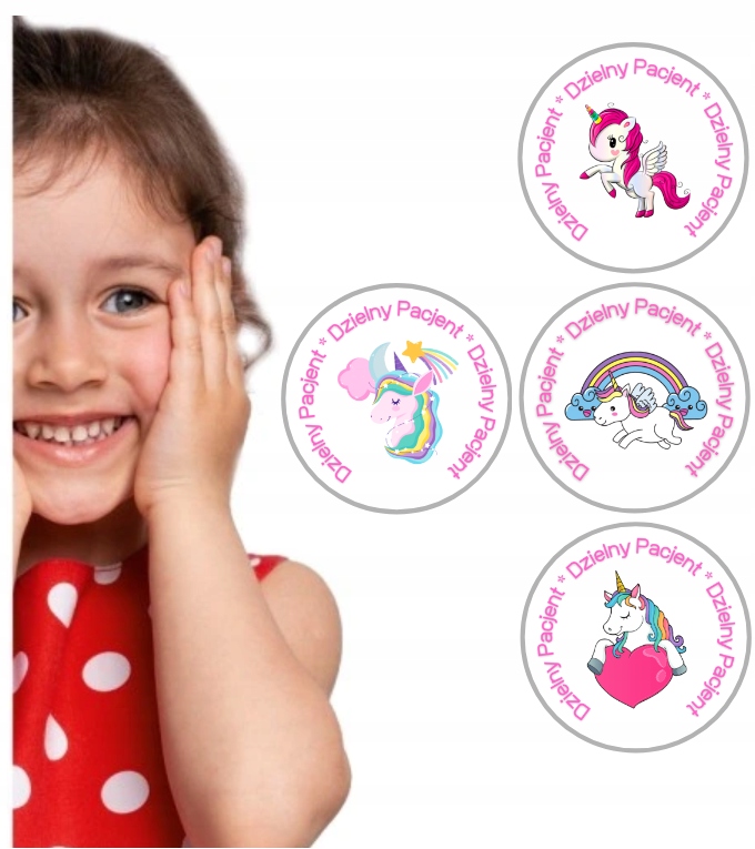 

Naklejki Dzielny Pacjent Fi 40 MM 96 szt