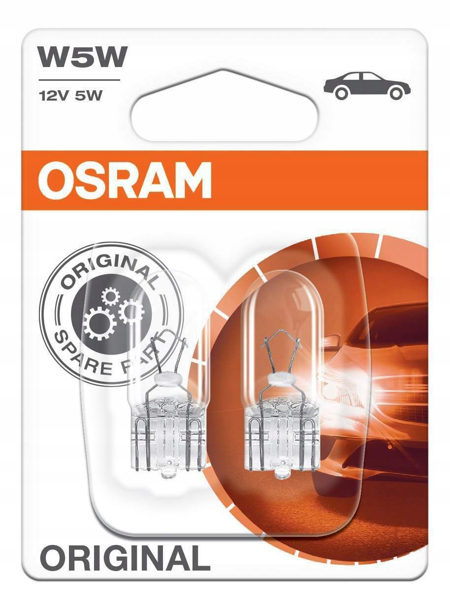 

Żarówki Osram Original W5W T10 12V 5W 2825 Duo