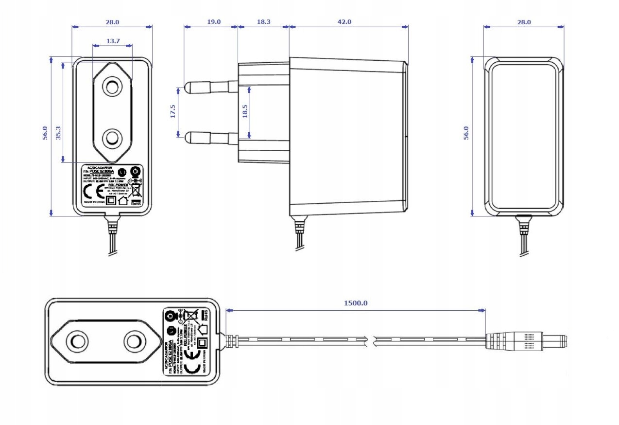Zasilacz do starszych keyboardów CASIO 9V solidny Kod producenta 01568