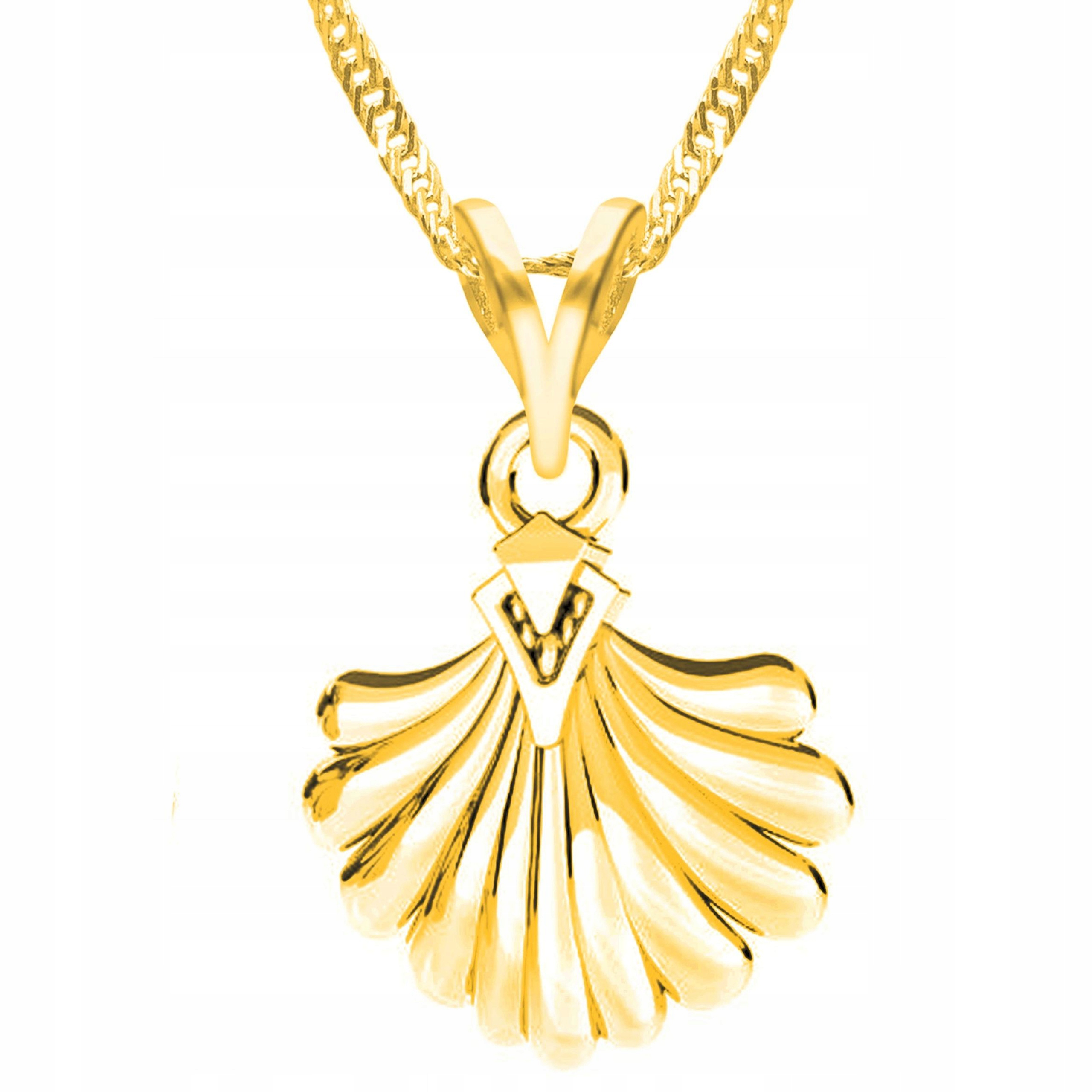 Zlatý náhrdelník Muszelka Moře Oceán Motiv Mušle Stříbro 925