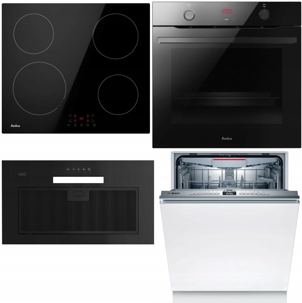 Zestaw do zabudowy Amica i Zmywarka Bosch + Oakp Kernau