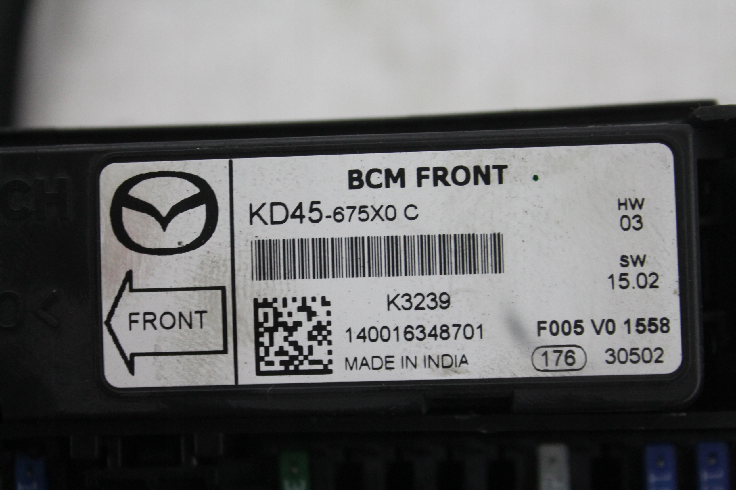 module compartment BCM KD45-675X0C MAZDA 6 GJ 12-17