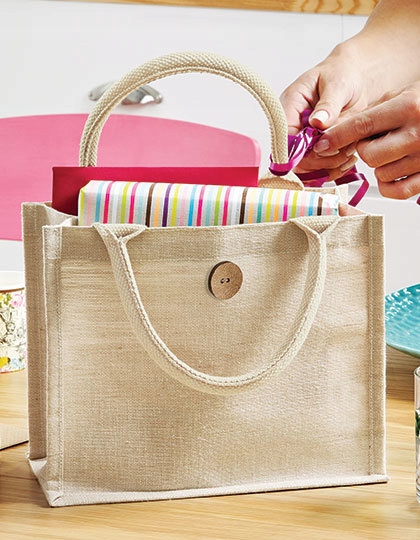 TORBA ZAKUPOWA Z JUTY Juco Mini Gift Bag 26x22x14 cm NATURAL Marka Westford Mill