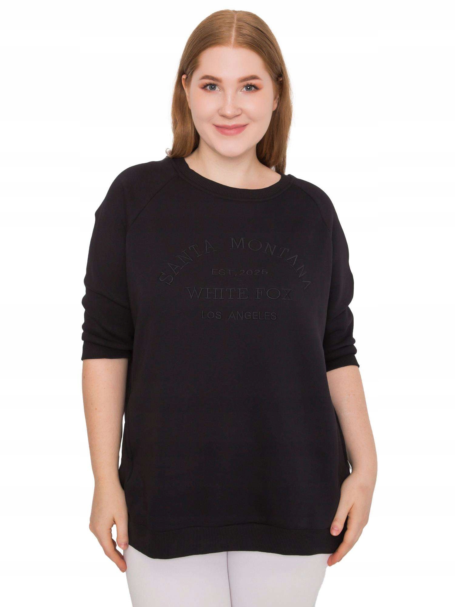 

Bluza Damska bawełna Plus Size bez kaptura haft