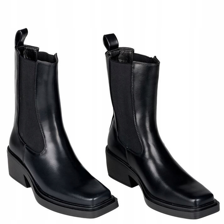 BOTKI SZTYBLETY NA OBCASIE SLIP ON EKO SKÓRA 40 Marka inna