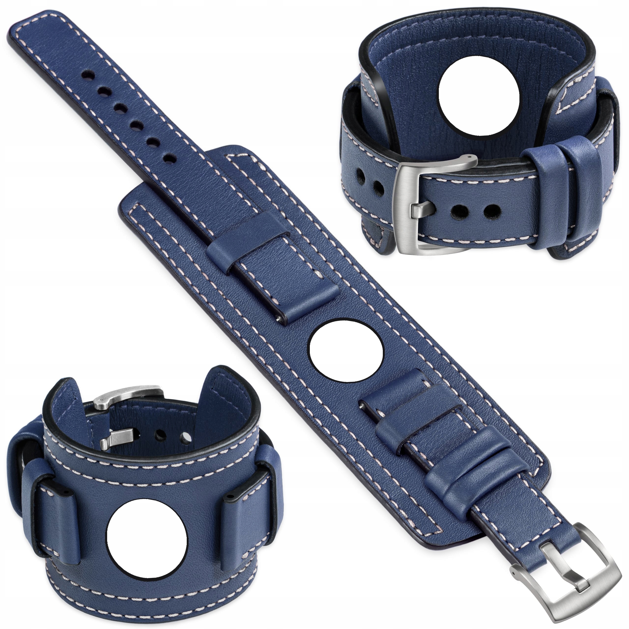 Kožený 22 mm remienok pre Samsung Watch 3 45/46 Gear S3 s podložkou Movear