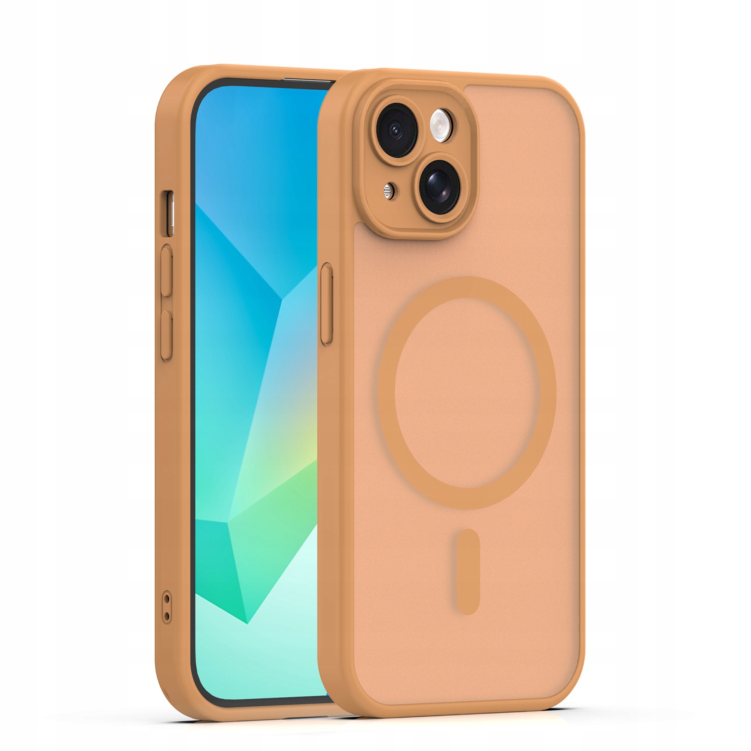 Nakładka Mag Matt do iPhone 13 6,1" brązowa camera protection Tfo