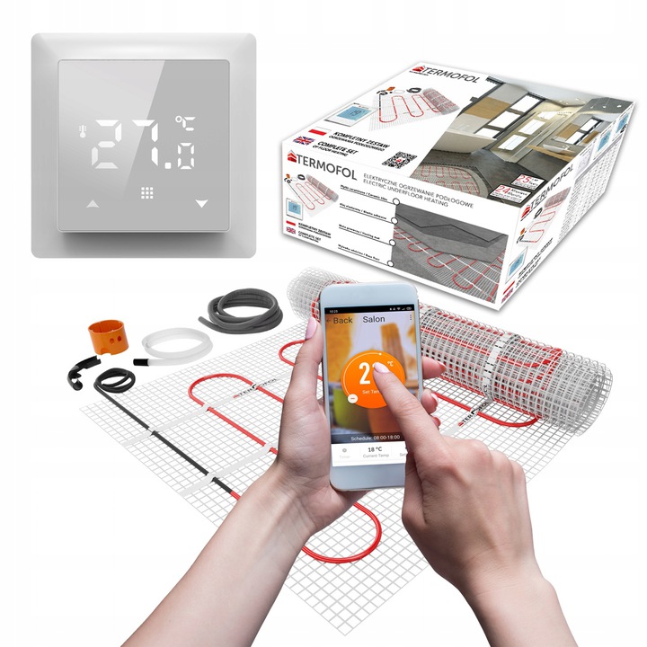 

Zestaw Mata Grzewcza 6m2 150W/m2 TF-H6 Wifi