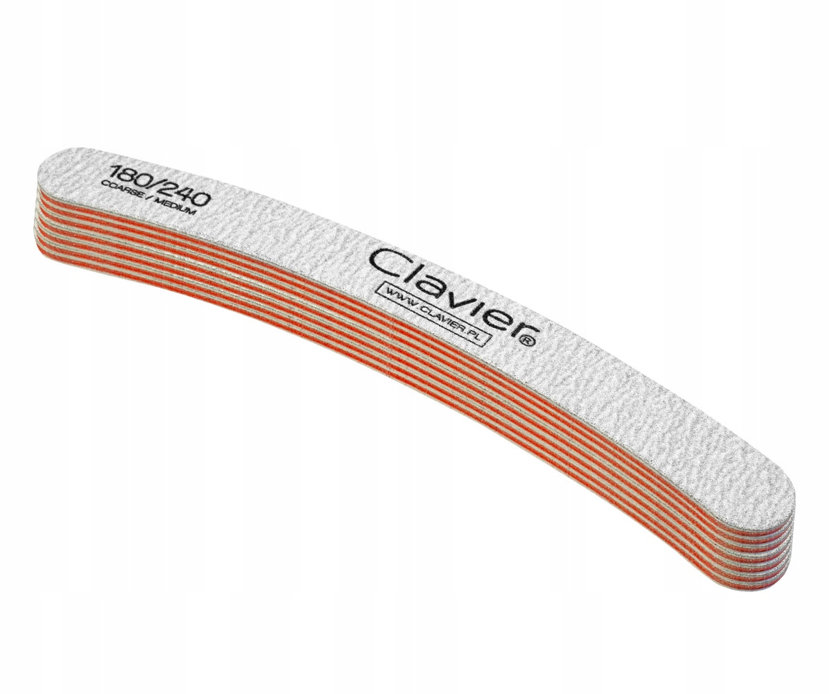 10 X Pilnik Do Paznokci Zebra Banan Clavier 180/240